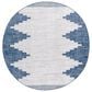 Surya Eagean EAG-2355 Dark Blue, Off-White, Navy and Pale Blue 6"7" Round Indoor/Outdoor Area Rug, , large