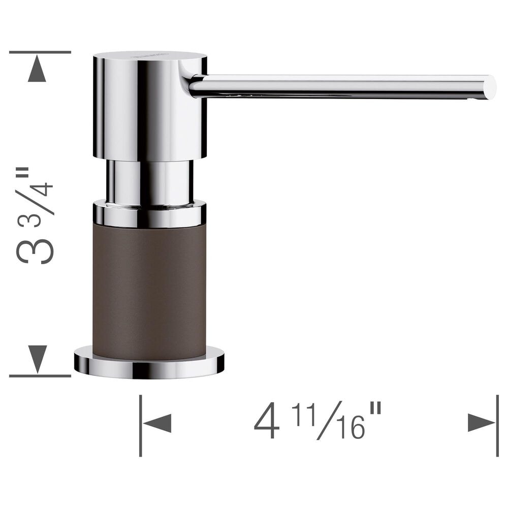 Blanco Lato Soap Dispenser in Chrome and Cafe, , large