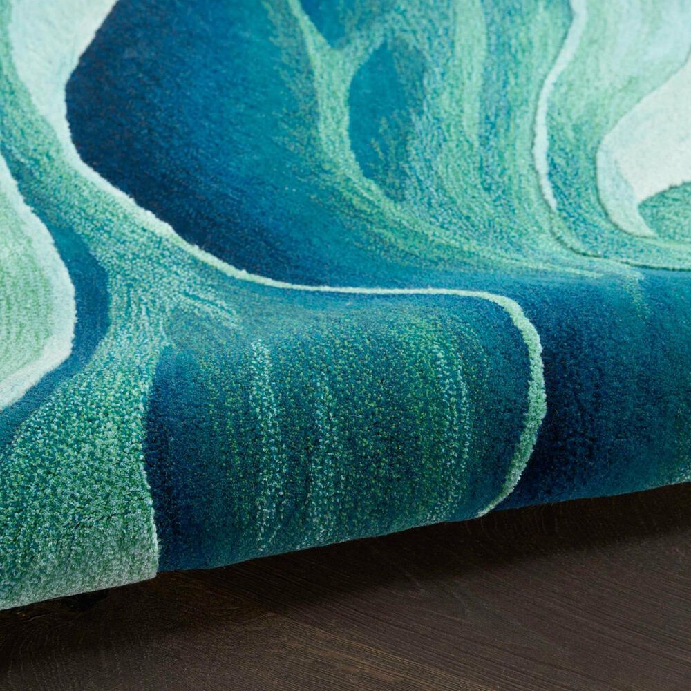 Nourison Prismatic Silver and Green 8&#39;6&quot; x 11&#39;6&quot; Area Rug, , large