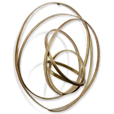 Flair Industries 20" x 20" Arciform Metal Wall Art in Gold, , large