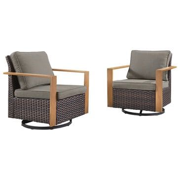 Sunwell Garden Outdoor Swivel Glider Chair in Gay (Set of 2), , large