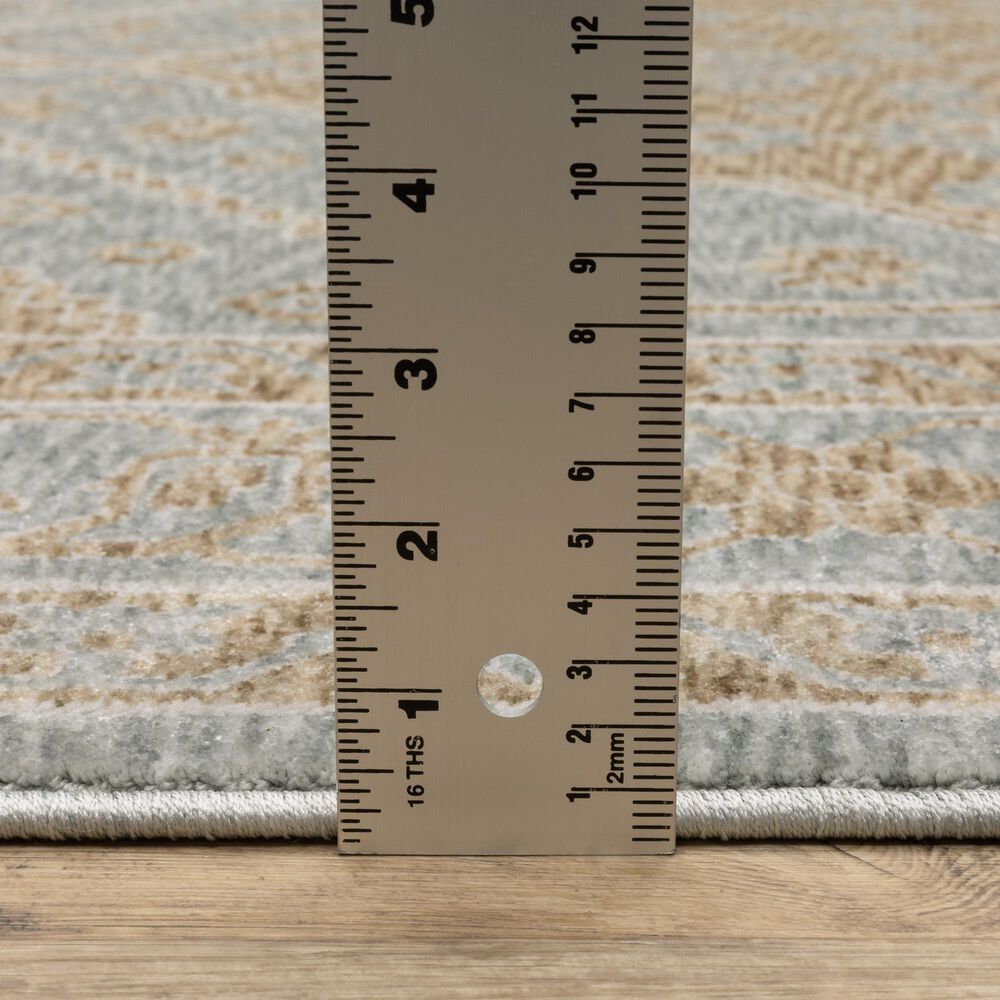 Oriental Weavers Echo Oriental Beige and Blue 2&#39;3&quot; x 7&#39;6&quot; Runner, , large