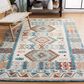 Safavieh Micro-Loop MLP475M 8" x 10" Ivory and Blue Area Rug, , large