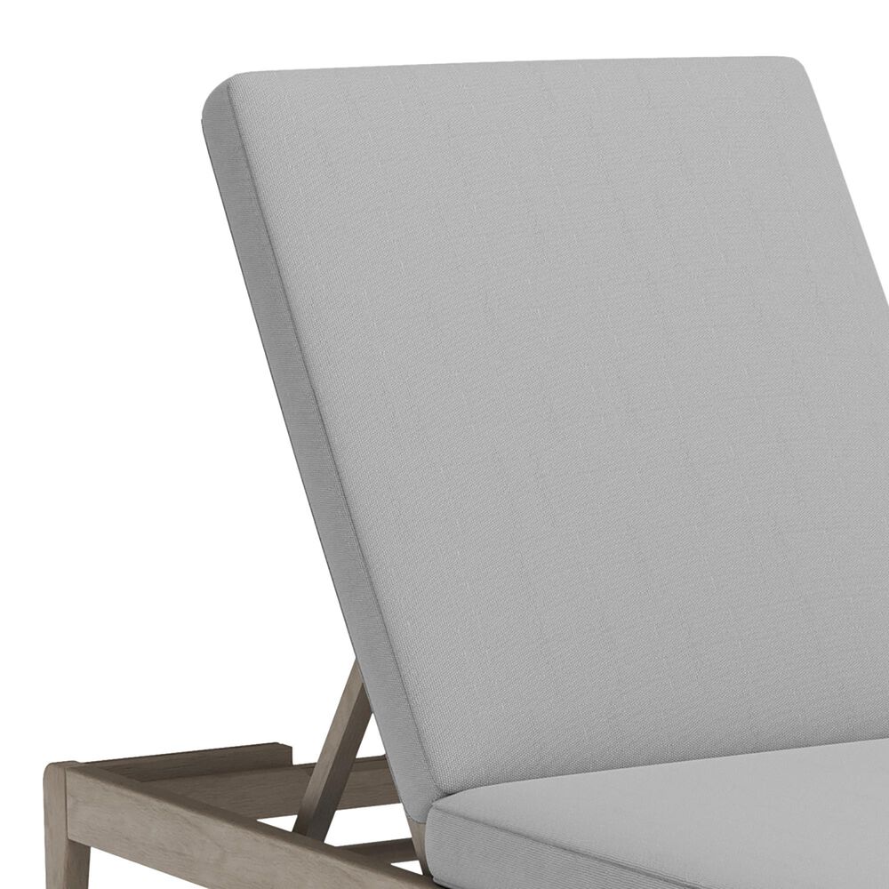 Homestyles Sustain Patio Chaise Lounge with Gray Cushion in Stain Brown, , large