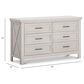 DaVinci Emory Farmhouse 6-Drawer Dresser in White Driftwood, , large