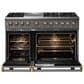 Viking Range 48" Freestanding Sealed Dual Fuel Convection Range in Damascus Gray, , large