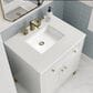 James Martin Vanities Chicago 36" Single Bathroom Vanity in Glossy White with 3 cm White Zeus Quartz Top and Rectangular Sink, , large