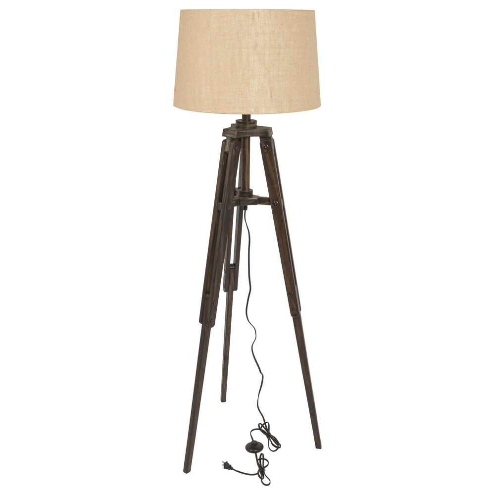 Creative Coop Mariner Floor Lamp in Brown, , large