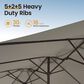 HOMLUX 15" Double-Sided Outdoor Market Umbrella with Sandbag Base and RGB LED Lights in Light Gray, , large