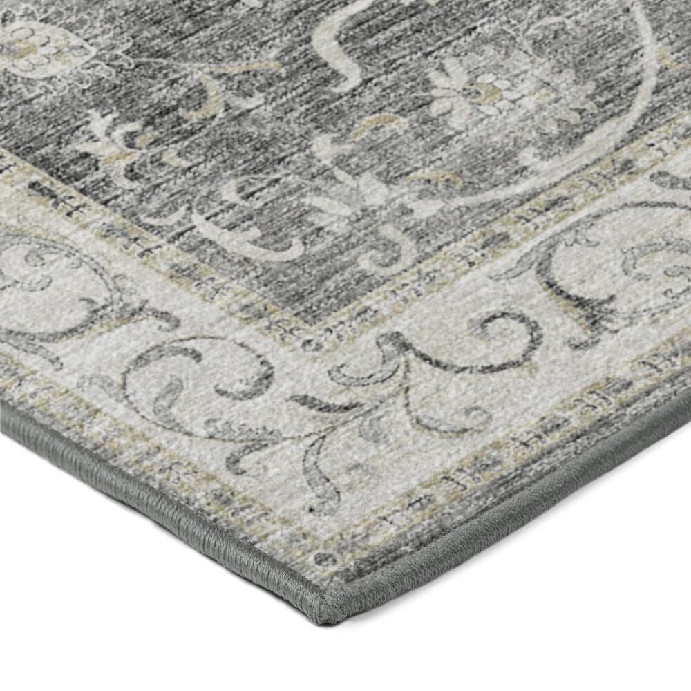 Dalyn Rug Company Tuscany 2&#39;6&quot; x 12&#39; Charcoal Indoor/Outdoor Runner, , large