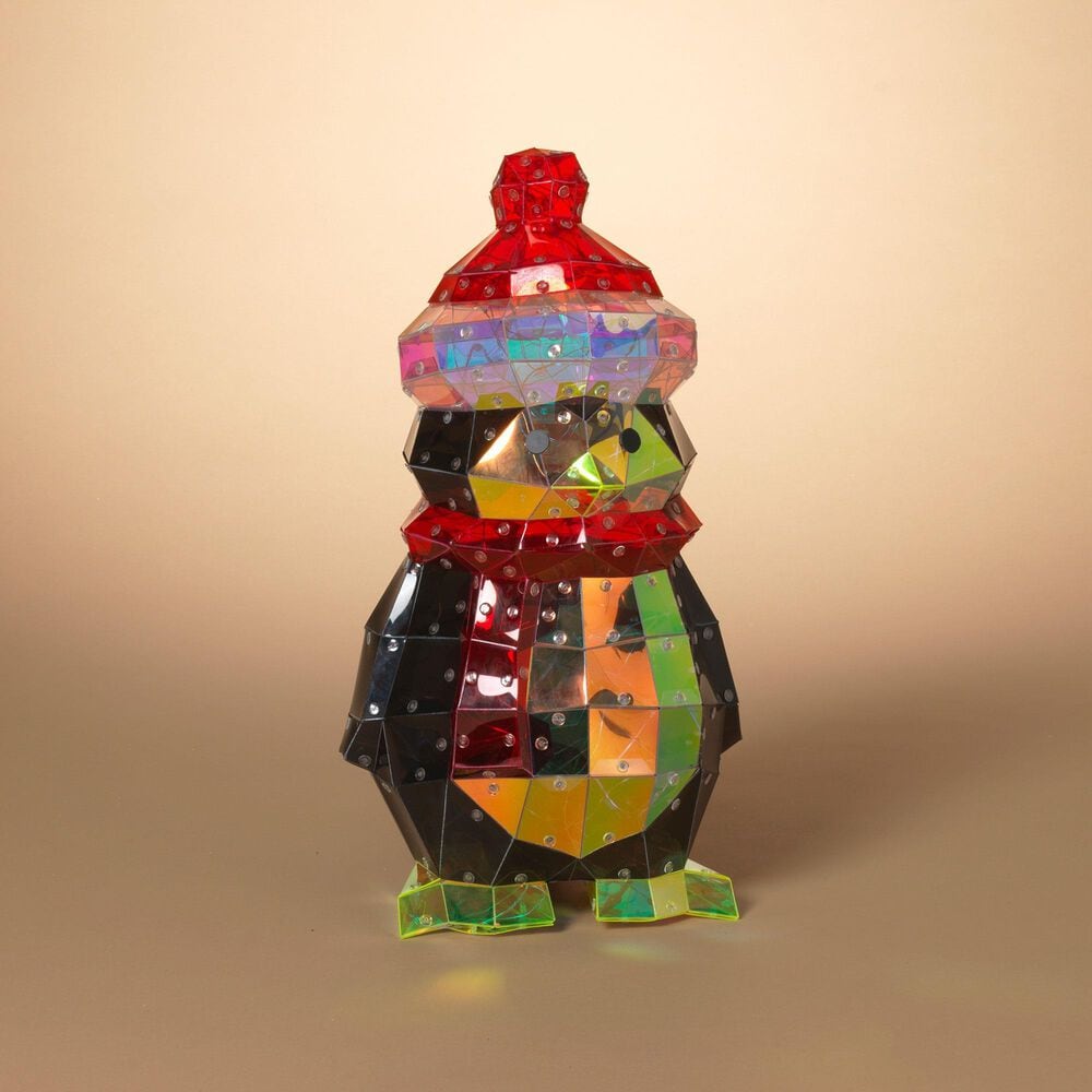 The Gerson Company 15.75&quot; Lighted Penguin Figurine in Multicolor, , large