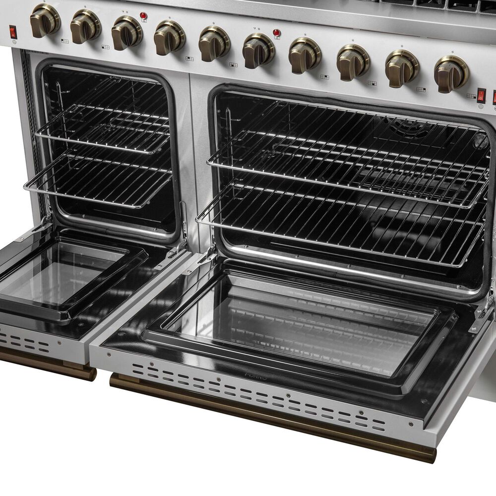 Forno Galiano 48" Freestanding Gas Range in White, , large