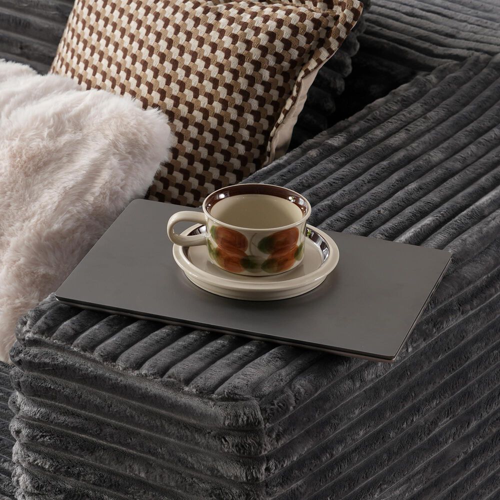 HOMLUX 104" Cloud Sectional Couch Upholstered Modular Sofa with Right L-Shape Chaise, Corduroy Fabric in Gray, , large