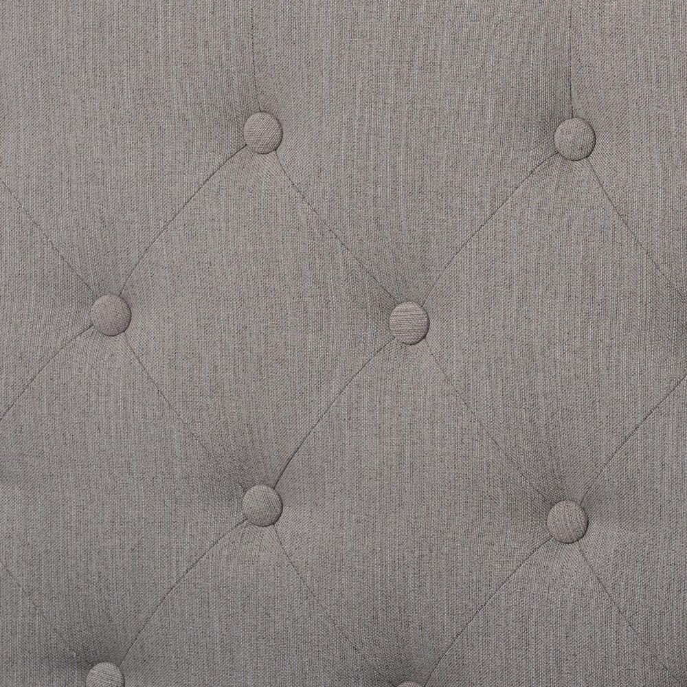 Baxton Studio Marion King Panel Bed with Grey Upholstered in Black, , large