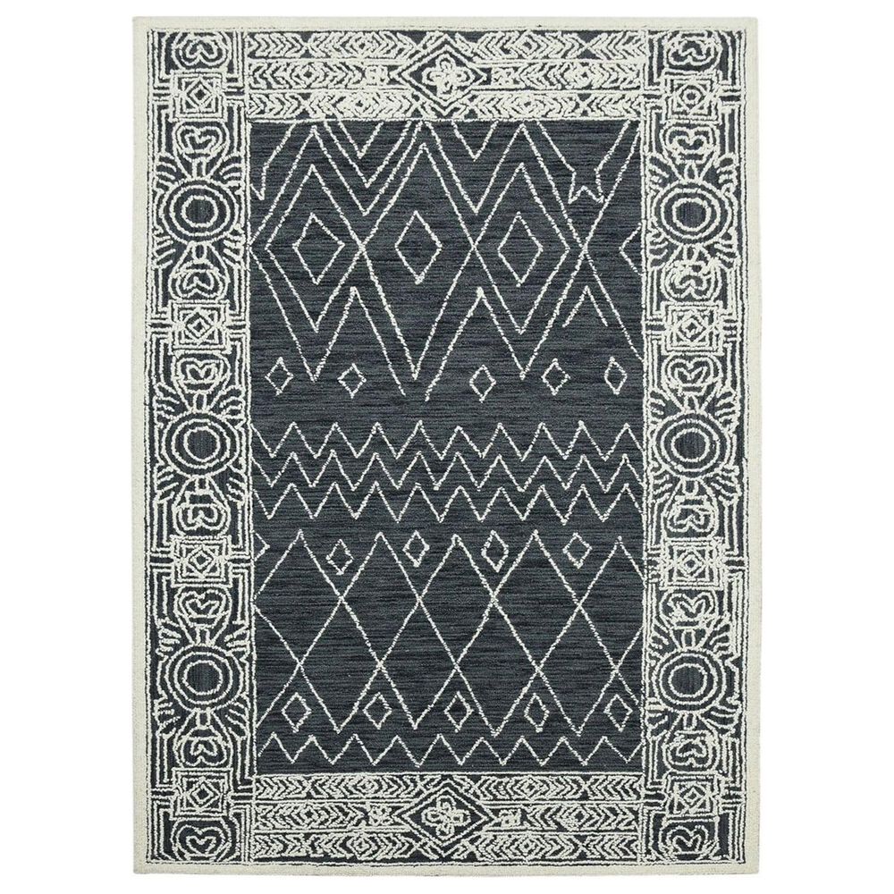 Amerr Berlin 2" x 3" Charcoal and White Area Rug, , large