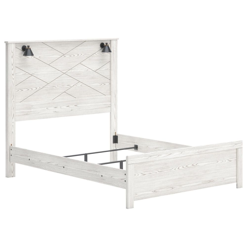 Ashley Gerridan Queen Panel Bed in White and Gray, , large
