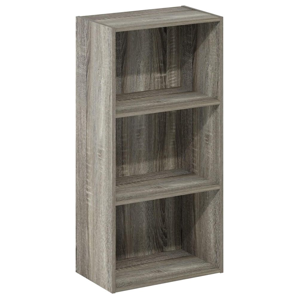 HOMLUX 3-Tier Open Shelf Bookcase in French Oak, , large