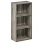 HOMLUX 3-Tier Open Shelf Bookcase in French Oak, , large