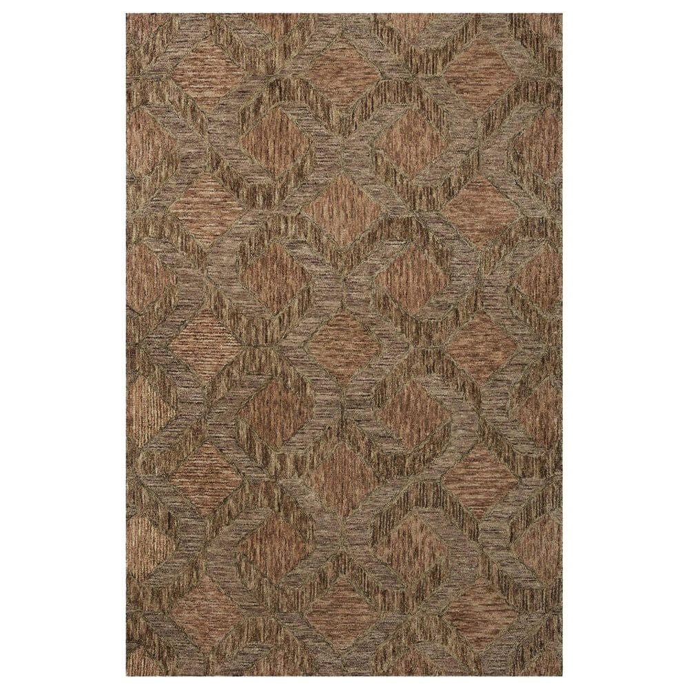 Loloi II Varena 9"3" x 13" Rust and Bark Area Rug, , large