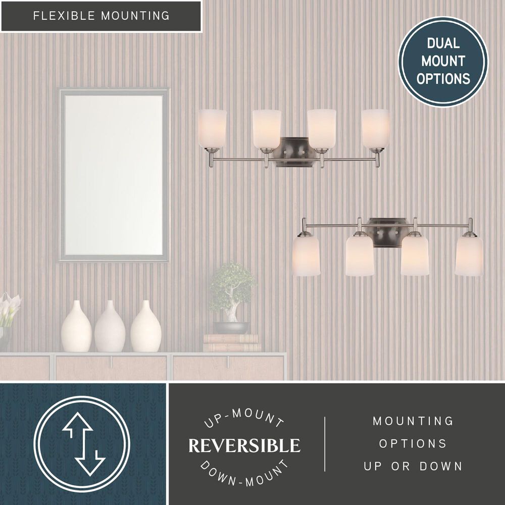 Vaxcel Laurelhurst 4-Light Bathroom Vanity in Satin Nickel, , large