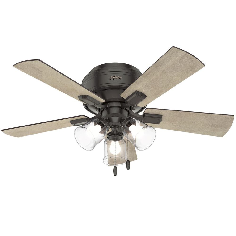 Hunter Crestfield 42" Low Profile Ceiling Fan with 3 Lights in Noble Bronze, , large