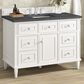 James Martin Vanities Lorelai 48" Single Vanity in Bright White with 3 cm Parisien Bleu Quartz Top, , large