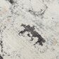 RIZZY Stratford 7"10" x 9"10" Neutral, Gray and Red Area Rug, , large
