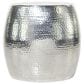 Maple and Jade Drum End Table with Hammered Design in Silver, , large