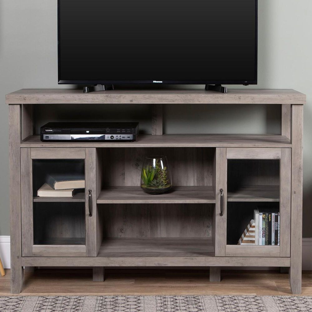 Walker Edison Jordan 52&quot; TV Stand in Grey Wash, , large