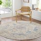 Surya Chicago CHG2308 7"10" Round Light Beige, Slate, Mustard, Blue, Brick Red, Taupe Area Rug, , large