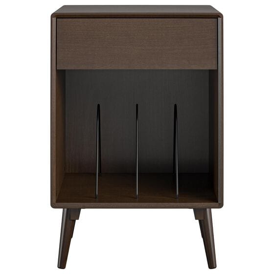 Novogratz Brittany Turntable Stand in Walnut
