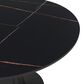 Leisuremod Leisuremod Bristol 35 round dining table Black base with Black Sintered stone Top, , large