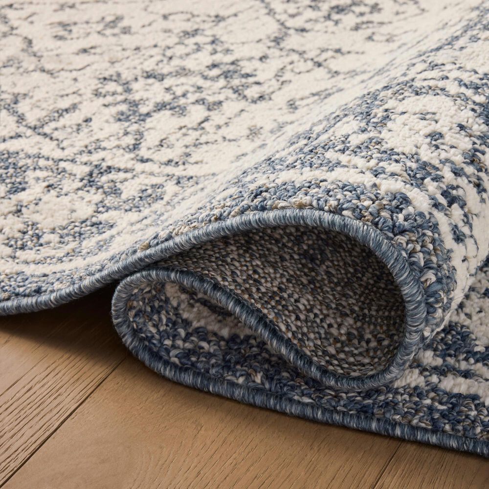 Magnolia Home Gigi Ivory and Blue 4&#39; x 6&#39; Area Rug, , large