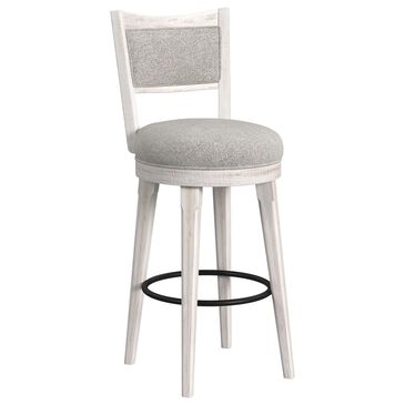 Mayberry Hill Rogen Swivel Bar Stool in Rustic White and Black, , large