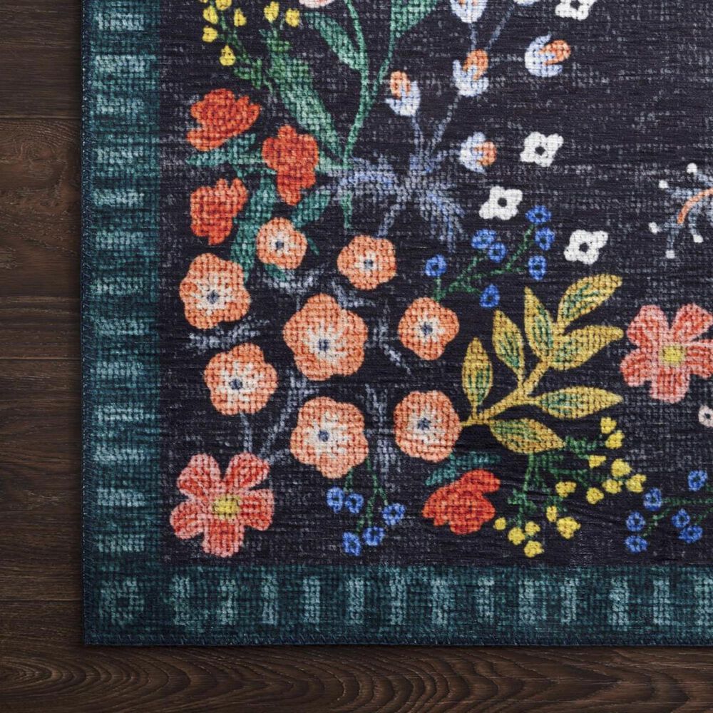 Rifle Paper Co. Palais PAL-03 3&#39;9&quot; x 5&#39;9&quot; Black Area Rug, , large