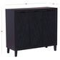 Linon Home Decor Miles 3-Door Accent Cabinet in Midnight Blue, , large
