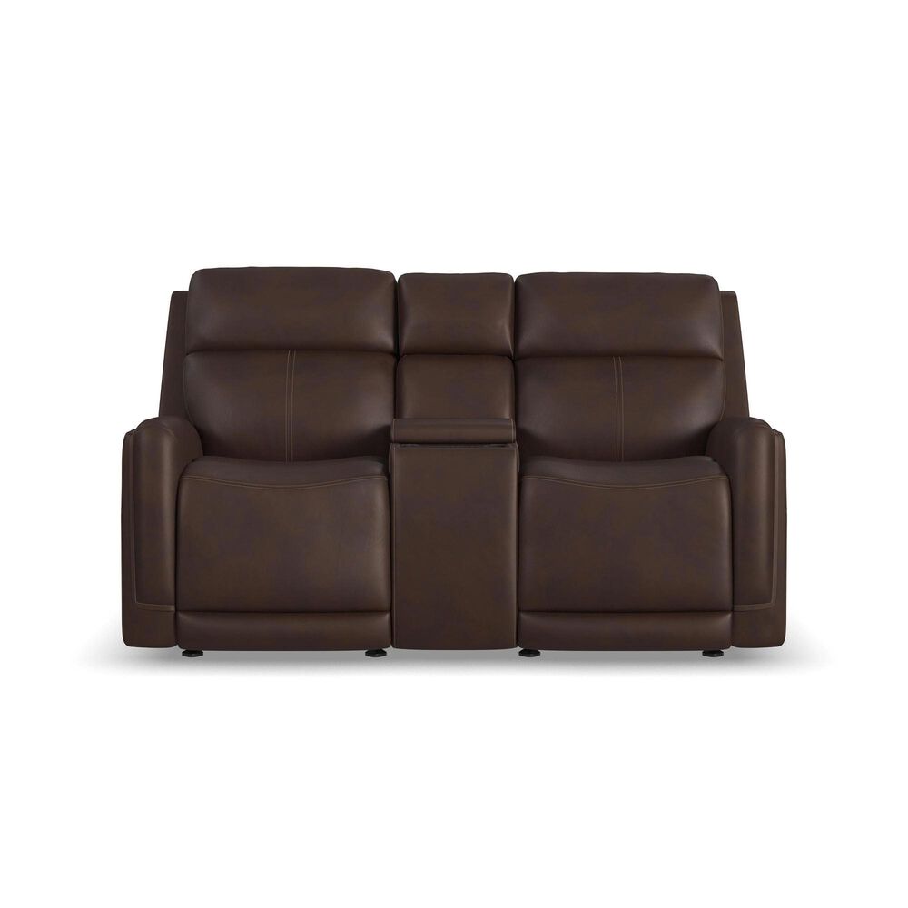 Flexsteel Alister Gliding Power Reclining Loveseat with Headrest and Lumbar in Burnt Umber, , large