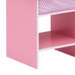 HOMLUX 1-Drawer Modern Nightstand with Open Shelf in Pink (Set of 2), , large