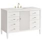James Martin Vanities Myrrin 48" Vanity in Bright White with 3 cm Ethereal Noctis Quartz Top, , large