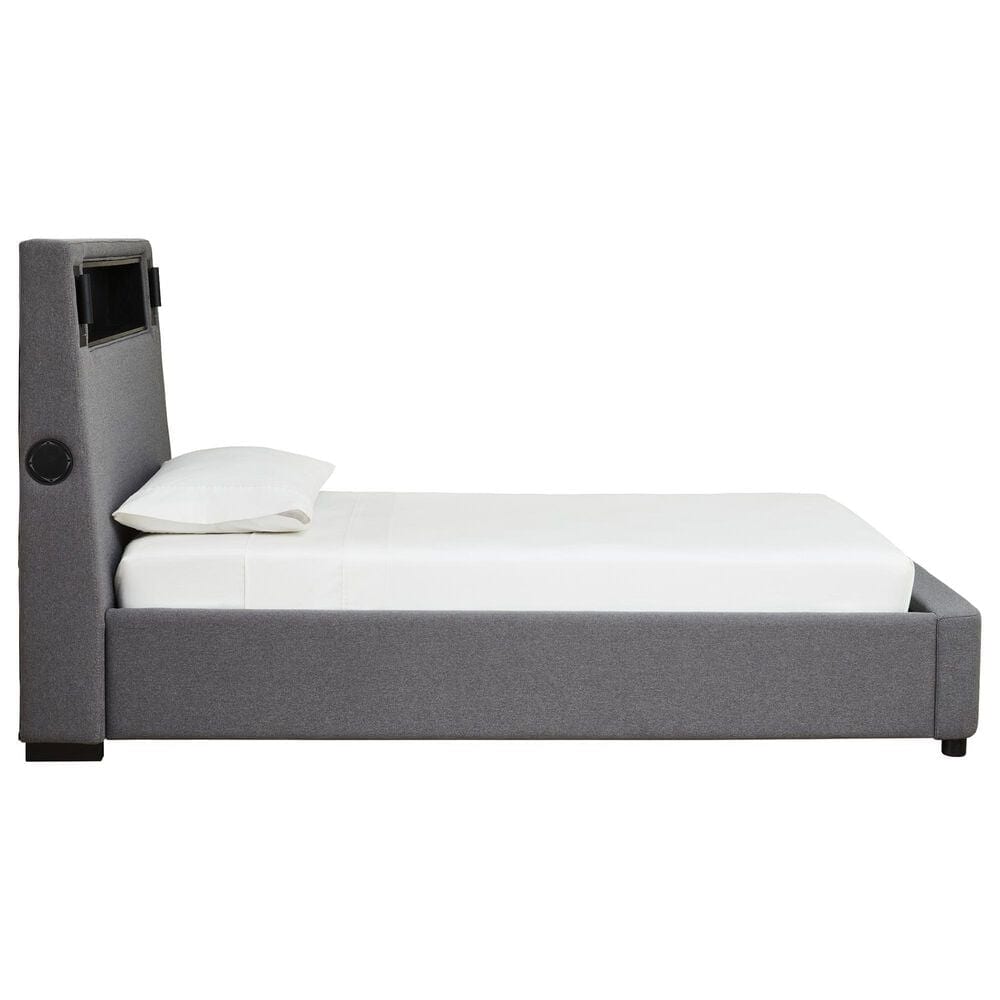 Ashley Verishaw Full Platform Upholstered Bed in Gray, , large