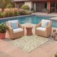 Nourison Aloha ALH17 Sage and Rose 2"8" x 4" Indoor/Outdoor Area Rug, , large