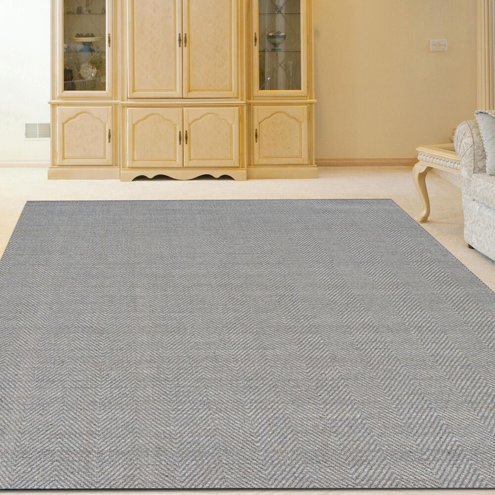 Radici USA Naturale 10&#39; x 14&#39; Dark Silver Area Rug, , large