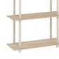 HOMLUX Turn-N-Tube 3-Tier Rectangular Side Display Rack in Bauhaus Oak and Beige, , large