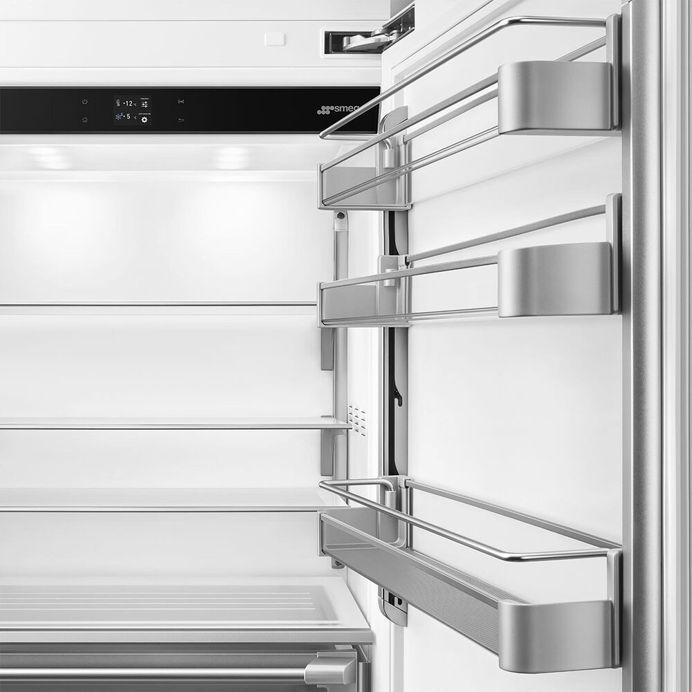 SMEG 19.64 Cu. Ft. Built-In Bottom Mount Refrigerator with Right Hinge in Stainless Steel, , large