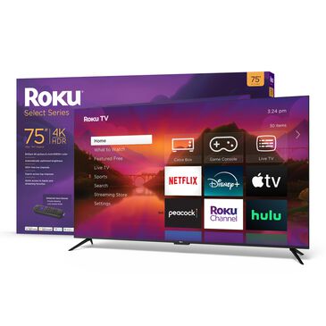 Roku 75" Class Select Series 4K in Black - Smart TV, , large