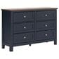 Ashley Landocken 6-Drawer Dresser in Dark Slate Blue and Light Brown, , large