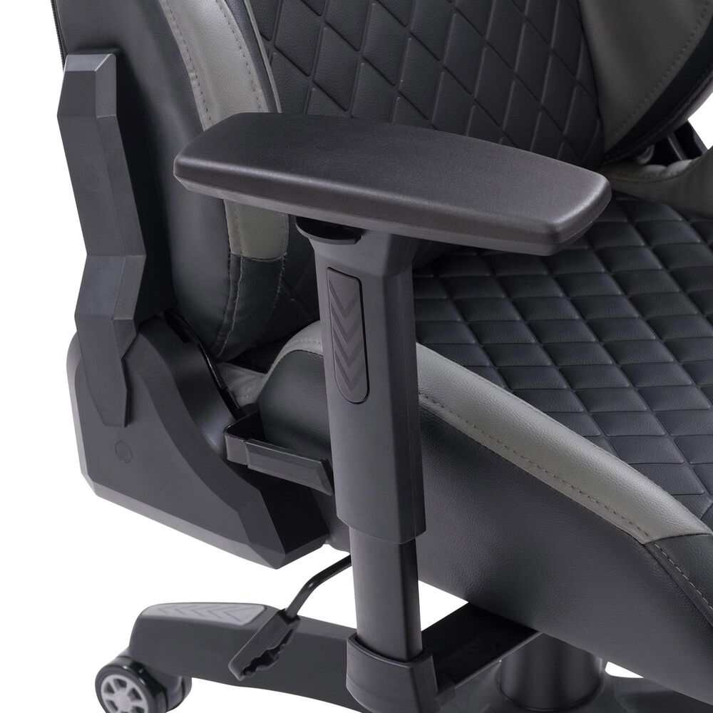 CorLiving Reaper Gaming Chair in Black and Grey, , large