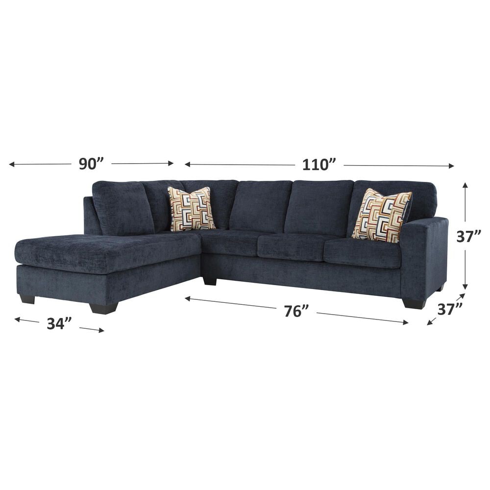 Ashley Aviemore 2-Piece Sectional with Left-Facing Chaise in Ink, , large
