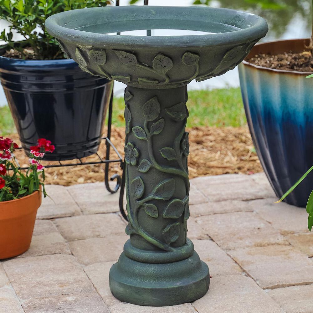 Kenroy Vineyard Bird Bath in Bronze Patina, , large
