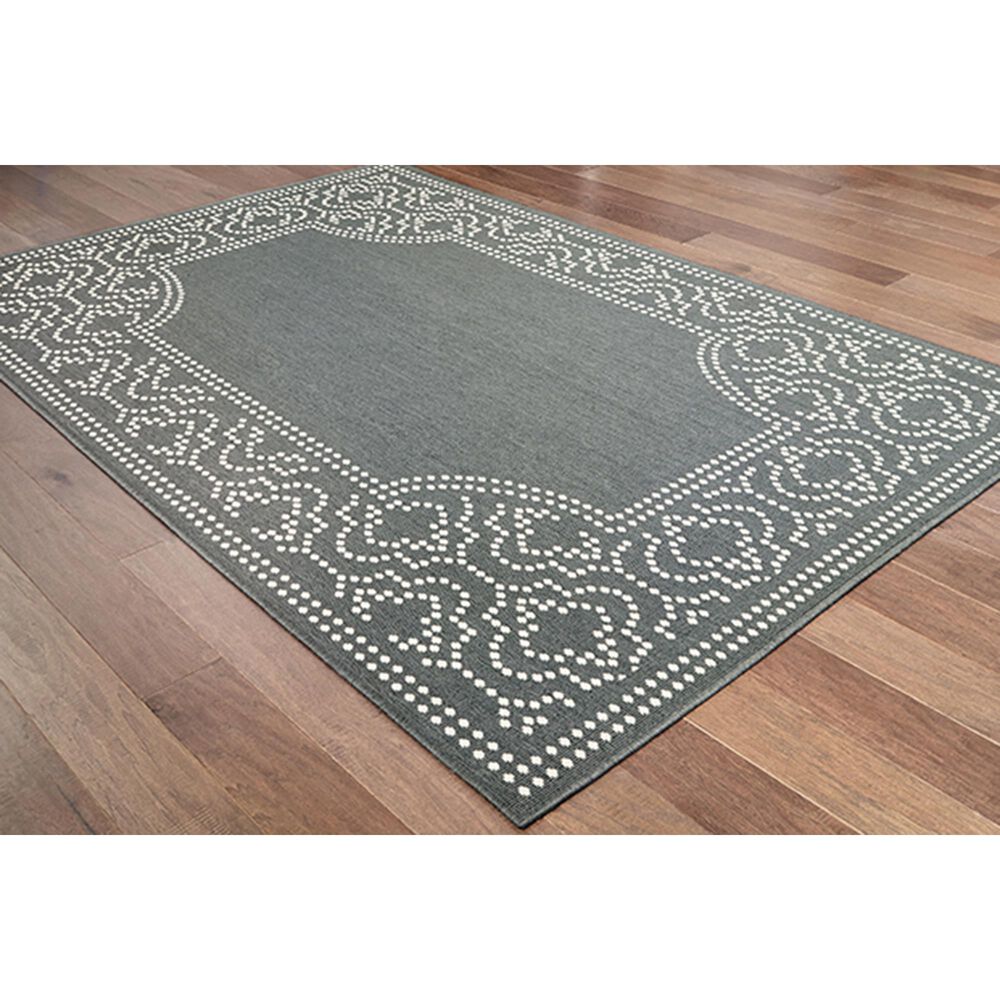 Oriental Weavers Marina 1247X 3&#39;7&quot; x 5&#39;6&quot; Grey and Ivory Area Rug, , large